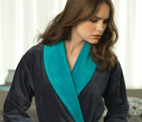 Badjas Prestige_bleuberry_blauw,aqua,s,l,xxl